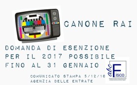 esenzione canone rai 2017